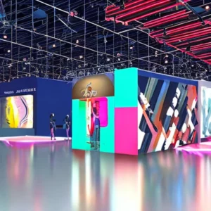 Artistic representation for Innovative New Tech Tools Redefining Trade Shows and Events