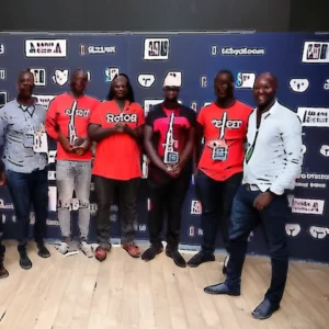 Artistic representation for Africa : Kenya Hustlesasa Among Finalists for Triple - Double - NBA Africa Startup Accelerator Demo Day in New York City.