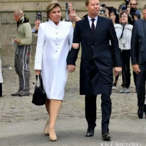 Artistic representation for Luxembourg Grand Duchess Maria Teresa and husband Grand Duke Henri pictured on rare public outing. This is an article about a rare public appearance by the Luxembourg Grand Duchess Maria Teresa and
