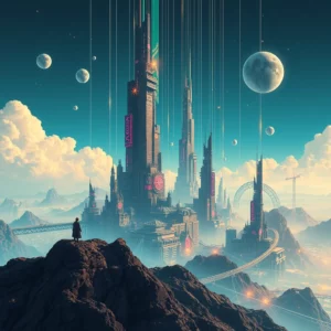 Artistic representation for "unveiling the metaverse: exploring its applications, significance, and functioning"