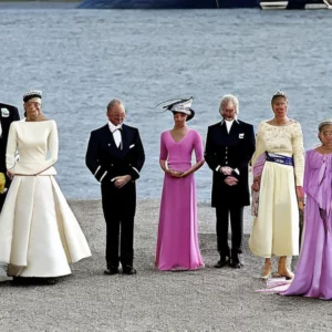 Artistic representation for Crown Princess Victoria leads glamorous guests as Princess Martha Louise of Norway and Durek Verrett exchange personal vow – live updates. **Please choose a title from the provided options:** 1. Royal Love Story: