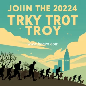 Artistic representation for Join the 2024 troy turkey trot: run for health, cele
