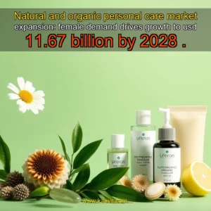 Artistic representation for Natural and organic personal care market expansion: female demand drives growth to usd 11.67 billion by 2028 .