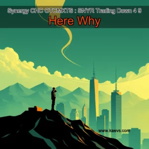 Artistic representation for Synergy CHC OTCMKTS : SNYR Trading Down 4 9 Here Why