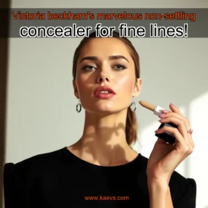 Artistic representation for Victoria beckham's marvelous non-settling concealer for fine lines!