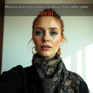 Artistic representation for Monica stunning ageless makeup free selfie goes viral