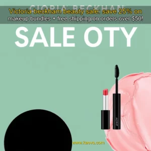 Artistic representation for Victoria beckham beauty sale: save 25% on makeup bundles + free shipping on orders over $50!