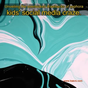 Artistic representation for Unveiling the overlooked drawbacks of sephora kids' social media craze.