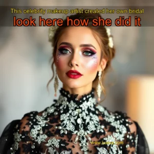 Artistic representation for This celebrity makeup artist created her own bridal look here how she did it