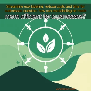 Artistic representation for Streamline eco-labeling: reduce costs and time for businesses question: how can eco-labeling be made more efficient for businesses?