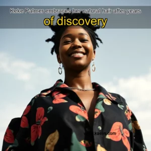 Artistic representation for Keke Palmer embraces her natural hair after years of discovery