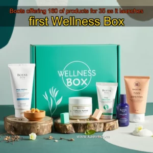 Artistic representation for Boots offering 160 of products for 35 as it launches first Wellness Box