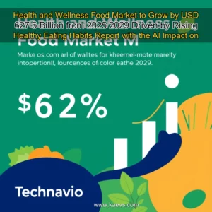 Artistic representation for Health and Wellness Food Market to Grow by USD 627 6 Billion from 2025 2029 Driven by Rising Healthy Eating Habits Report with the AI Impact on Market Trends Technavio