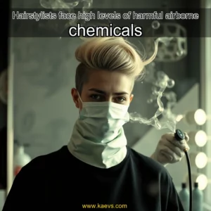 Artistic representation for Hairstylists face high levels of harmful airborne chemicals