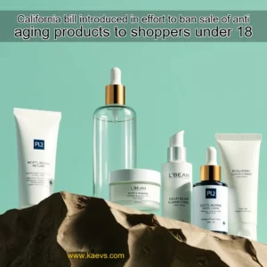 Artistic representation for California bill introduced in effort to ban sale of anti aging products to shoppers under 18