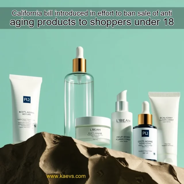 Artistic representation for California bill introduced in effort to ban sale of anti aging products to shoppers under 18