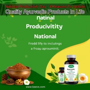 Artistic representation for National Productivity Day : 4 Reasons To Include Quality Ayurvedic Products In Life
