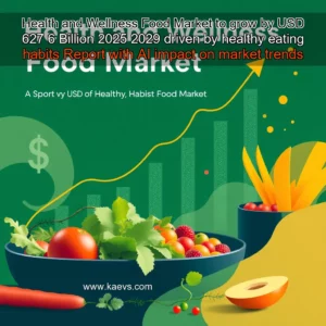 Artistic representation for Health and Wellness Food Market to grow by USD 627 6 Billion 2025 2029 driven by healthy eating habits Report with AI impact on market trends