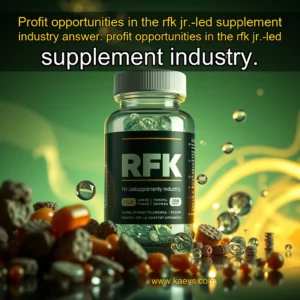 Artistic representation for Profit opportunities in the rfk jr.-led supplement industry answer: profit opportunities in the rfk jr.-led supplement industry.