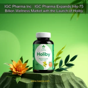 Artistic representation for IGC Pharma Inc : IGC Pharma Expands Into 75 Billion Wellness Market with the Launch of Holiby