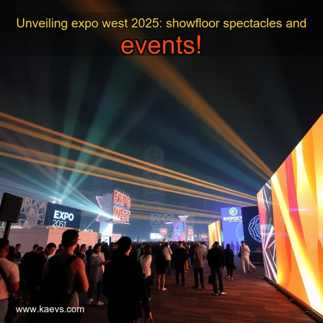 Artistic representation for Unveiling expo west 2025: showfloor spectacles and events!