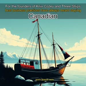 Artistic representation for For the founders of Knix Cozey and Three Ships best business practices have always meant staying Canadian