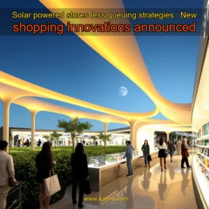 Artistic representation for Solar powered stores less queuing strategies : New shopping innovations announced