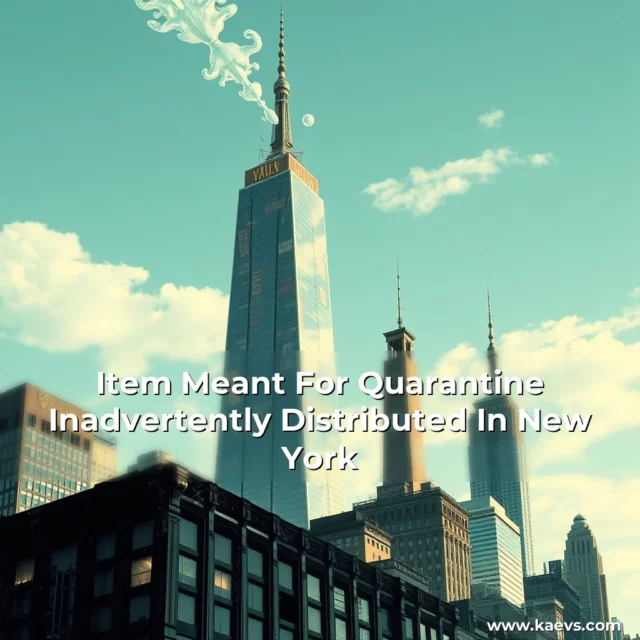 Artistic representation for Item Meant For Quarantine Inadvertently Distributed In New York