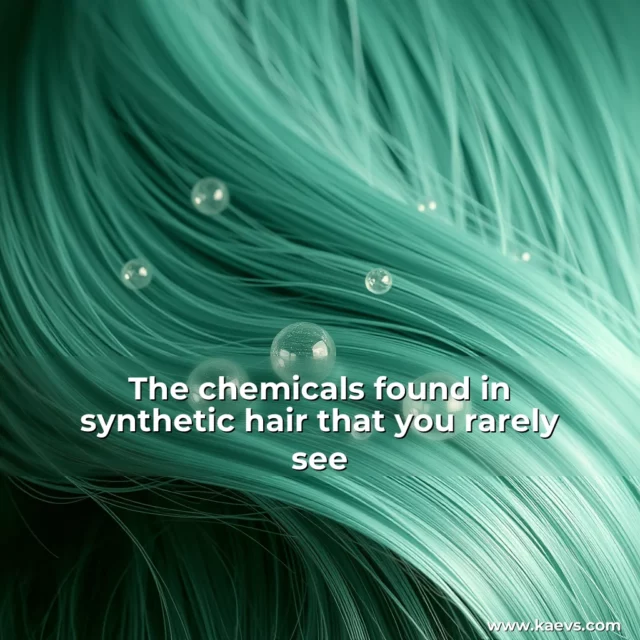 Artistic representation for The chemicals found in synthetic hair that you rarely see