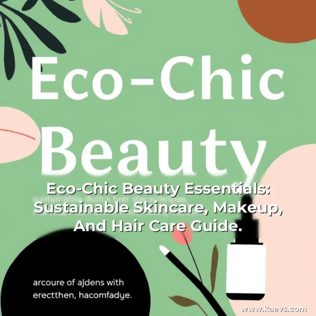 Artistic representation for Eco-Chic Beauty Essentials: Sustainable Skincare, Makeup, And Hair Care Guide.
