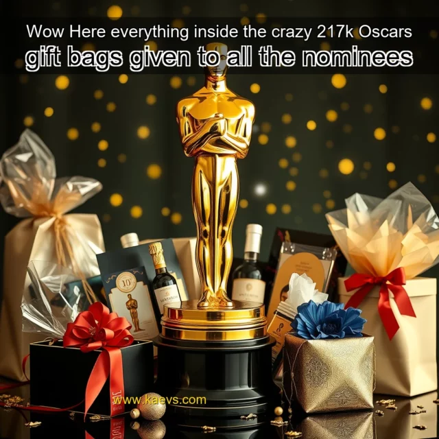 Artistic representation for Wow Here everything inside the crazy 217k Oscars gift bags given to all the nominees