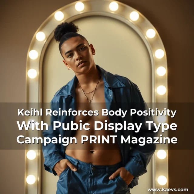 Artistic representation for Keihl Reinforces Body Positivity With Pubic Display Type Campaign PRINT Magazine