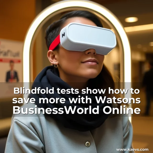 Artistic representation for Blindfold tests show how to save more with Watsons BusinessWorld Online