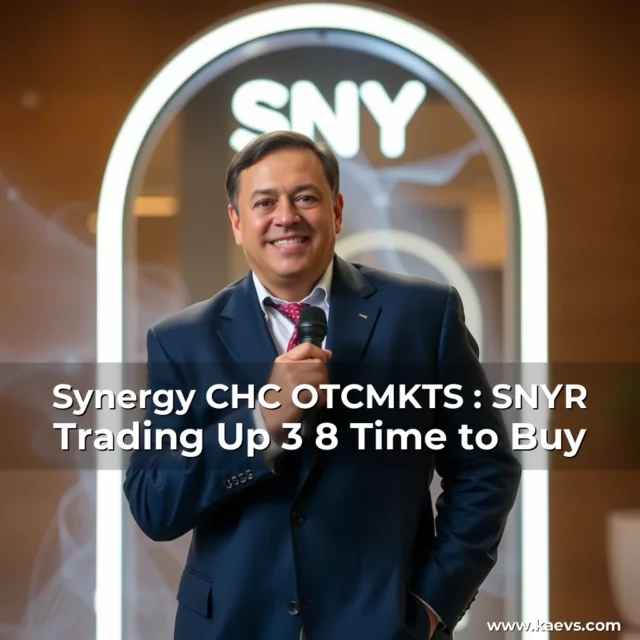 Artistic representation for Synergy CHC OTCMKTS : SNYR Trading Up 3 8 Time to Buy