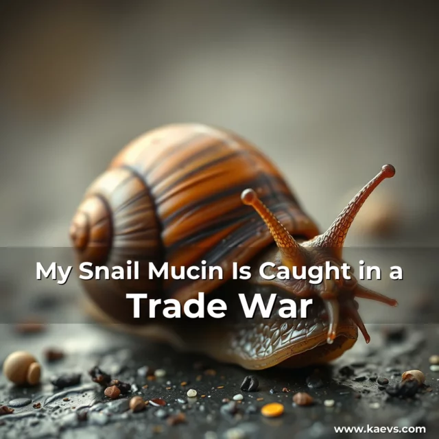 Artistic representation for My Snail Mucin Is Caught in a Trade War